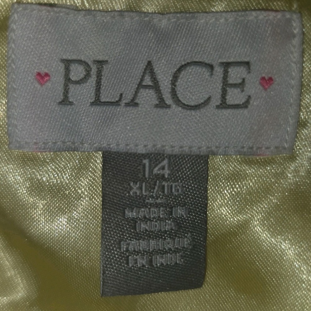 Childrens Place Floral Lace Shift Dress Girls 14 Yellow Layered Short Sleeve - Picture 3 of 9